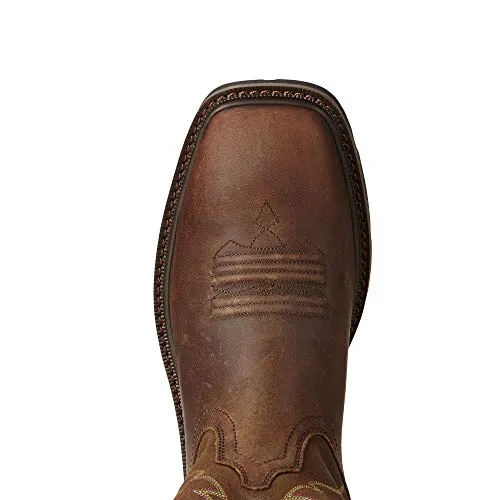 ARIAT mens Groundbreaker Square Toe Work Boot, Brown, 9.5 US