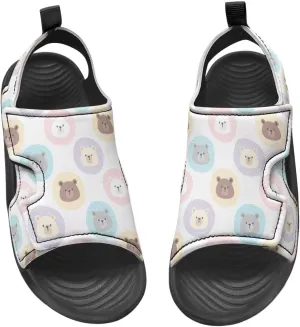 Boys Girls Kids Summer Sandals Slides Open-Toed Beach Sandals Magic Sticker Outdoor Shoes Toddler/Little Kid