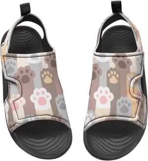 Boys Girls Kids Summer Sandals Slides Open-Toed Beach Sandals Magic Sticker Outdoor Shoes Toddler/Little Kid