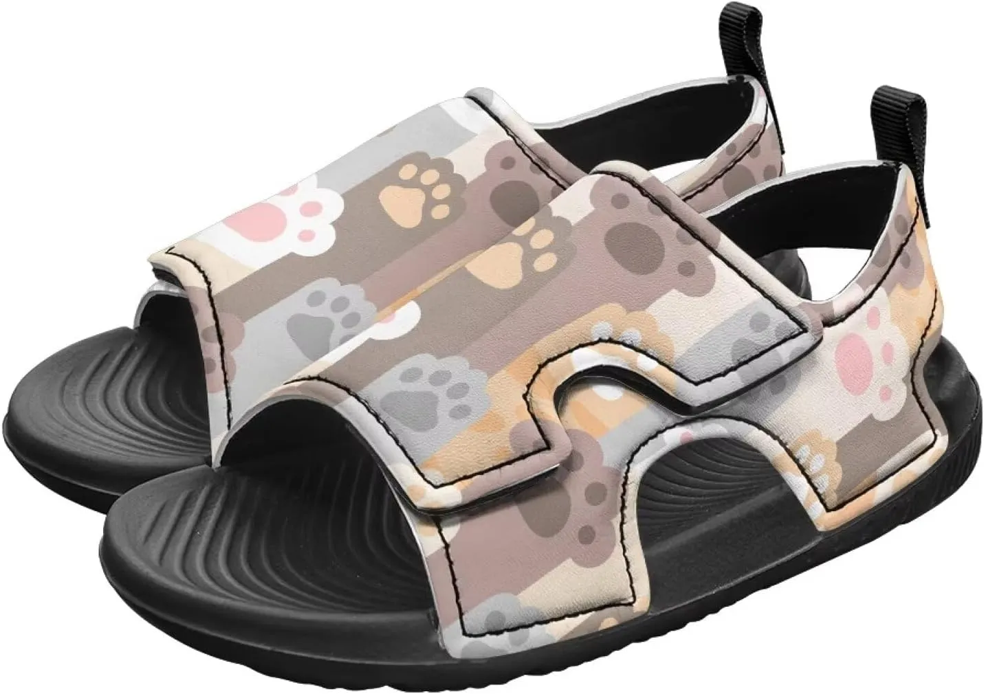 Boys Girls Kids Summer Sandals Slides Open-Toed Beach Sandals Magic Sticker Outdoor Shoes Toddler/Little Kid