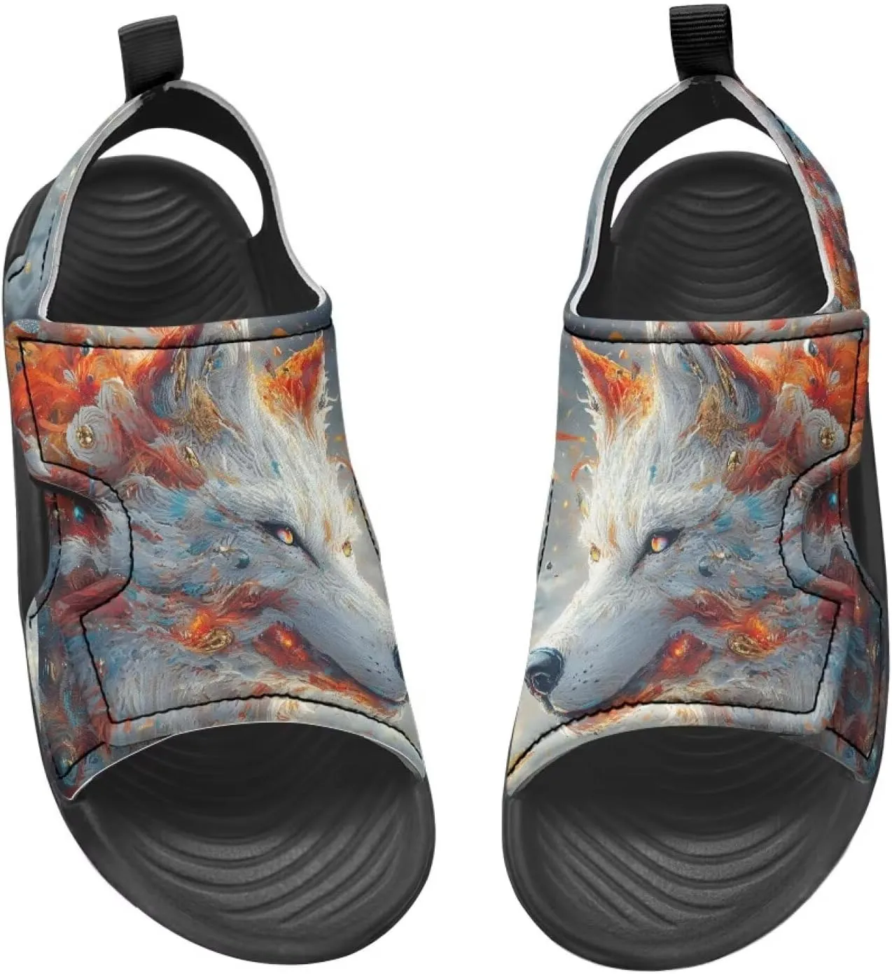 Boys Girls Kids Summer Sandals Slides Open-Toed Beach Sandals Magic Sticker Outdoor Shoes Toddler/Little Kid