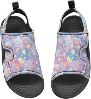 Boys Girls Kids Summer Sandals Slides Open-Toed Beach Sandals Magic Sticker Outdoor Shoes Toddler/Little Kid