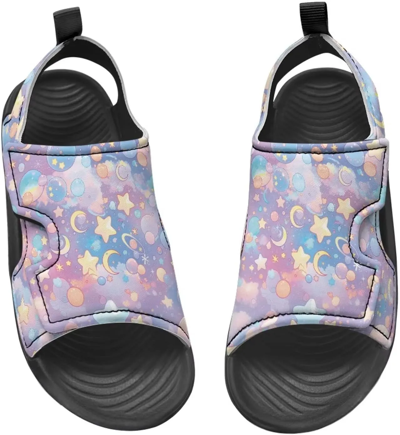 Boys Girls Kids Summer Sandals Slides Open-Toed Beach Sandals Magic Sticker Outdoor Shoes Toddler/Little Kid