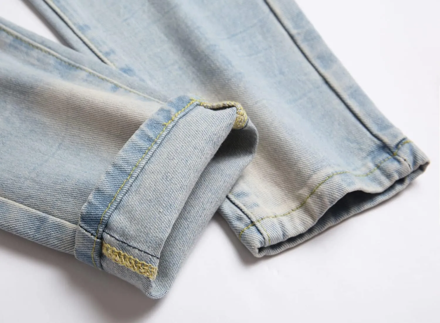 Boy's Skinny Fit Ripped Destroyed Distressed Fashion Denim Jeans Pants
