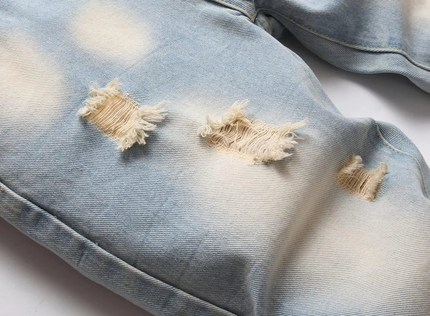 Boy's Skinny Fit Ripped Destroyed Distressed Fashion Denim Jeans Pants