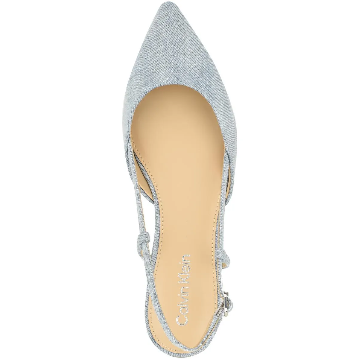 Calvin Klein Womens Stephany 2 Denim Slingbacks