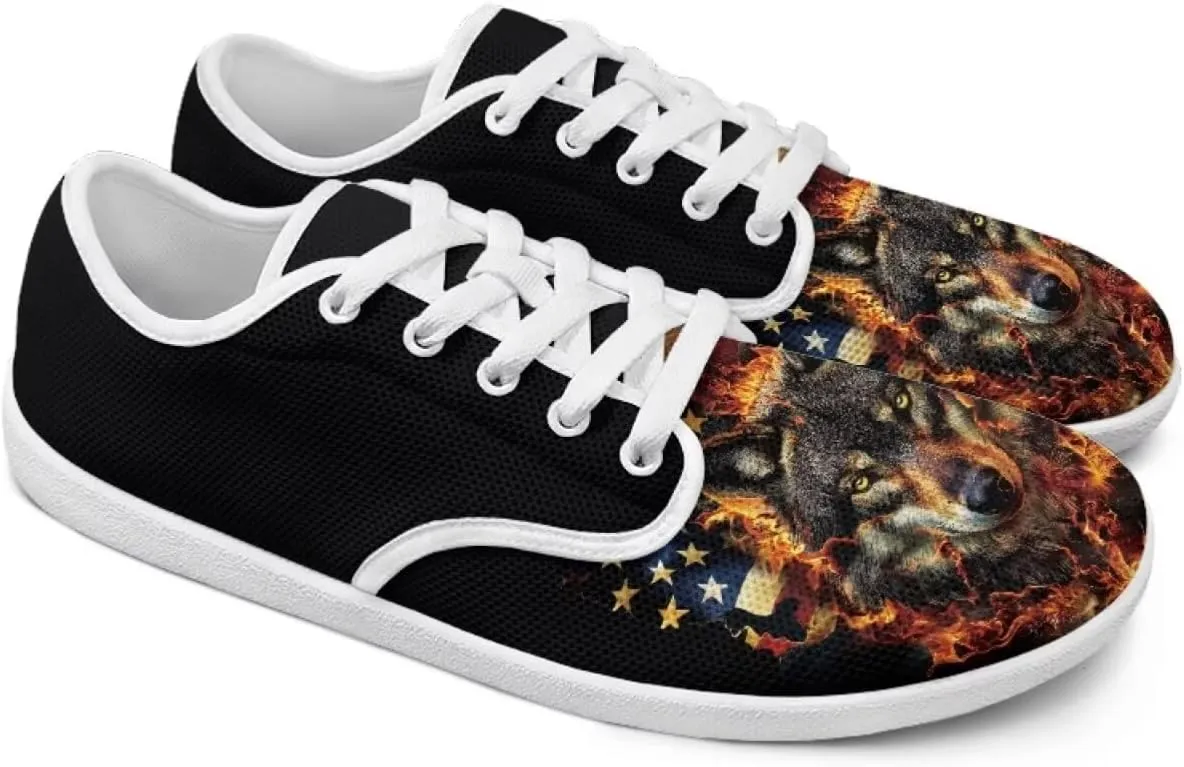chaqlin Athletic Dress Shoes for Men Animal Print Low Top Sneaker Fashion Classic Lace Up Tennis Breathable Shoe