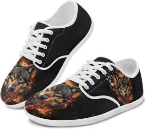 chaqlin Athletic Dress Shoes for Men Animal Print Low Top Sneaker Fashion Classic Lace Up Tennis Breathable Shoe