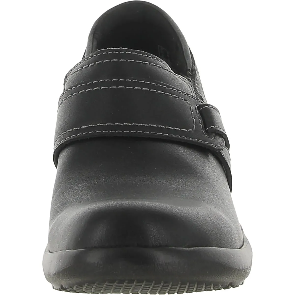 Clarks Womens Angie Poppy Leather Slip-On Clogs