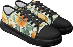 Classic Slip On Canvas Shoes for Womens Mother Lightweight Comfortable Tennis Sneakers Size 6-13.5 Black Sole