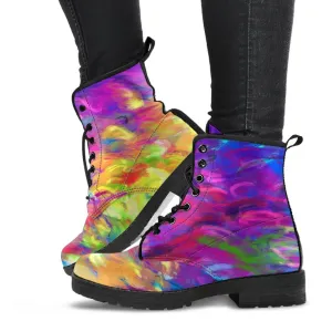 Combat Boots - Artist's Shoes | Handmade Lace Up Boots, Vegan Leather Lace Up Boots, 90s Boots, 2000s Boots, Hipster Boots