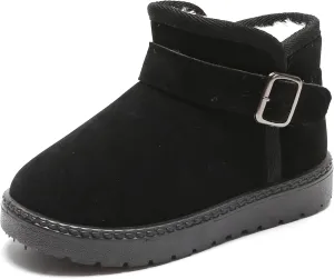 DADAWEN Baby's Boy's Girl's Toddler Fashion Cute Waterproof Outdoor Fur Lining Non-Slip Warm Snow Boots