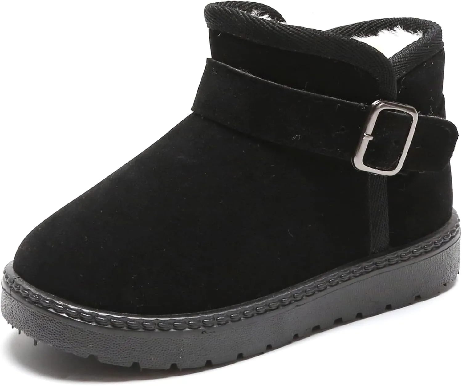 DADAWEN Baby's Boy's Girl's Toddler Fashion Cute Waterproof Outdoor Fur Lining Non-Slip Warm Snow Boots