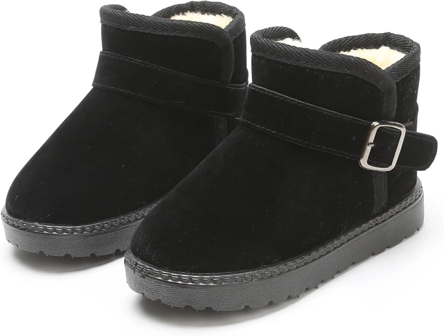 DADAWEN Baby's Boy's Girl's Toddler Fashion Cute Waterproof Outdoor Fur Lining Non-Slip Warm Snow Boots