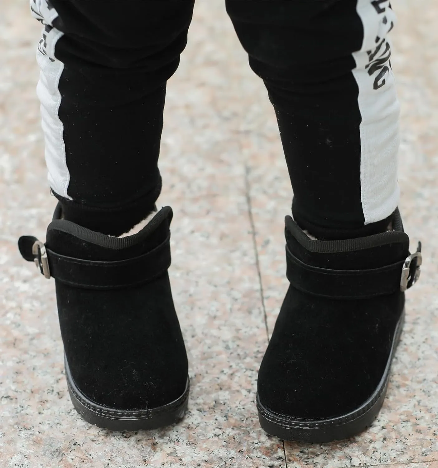 DADAWEN Baby's Boy's Girl's Toddler Fashion Cute Waterproof Outdoor Fur Lining Non-Slip Warm Snow Boots