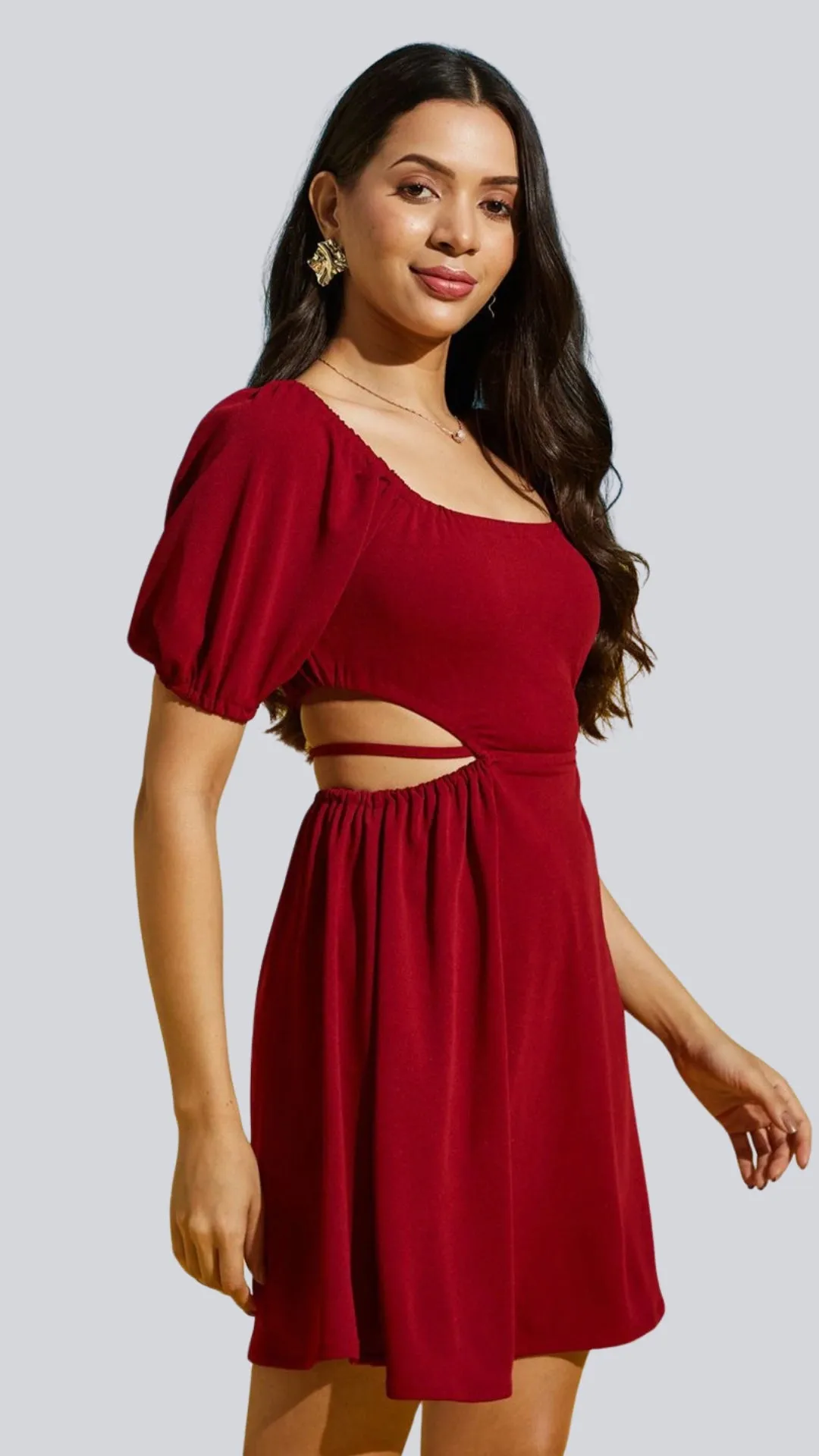 Dazzling Lace-Up Back Party Dress