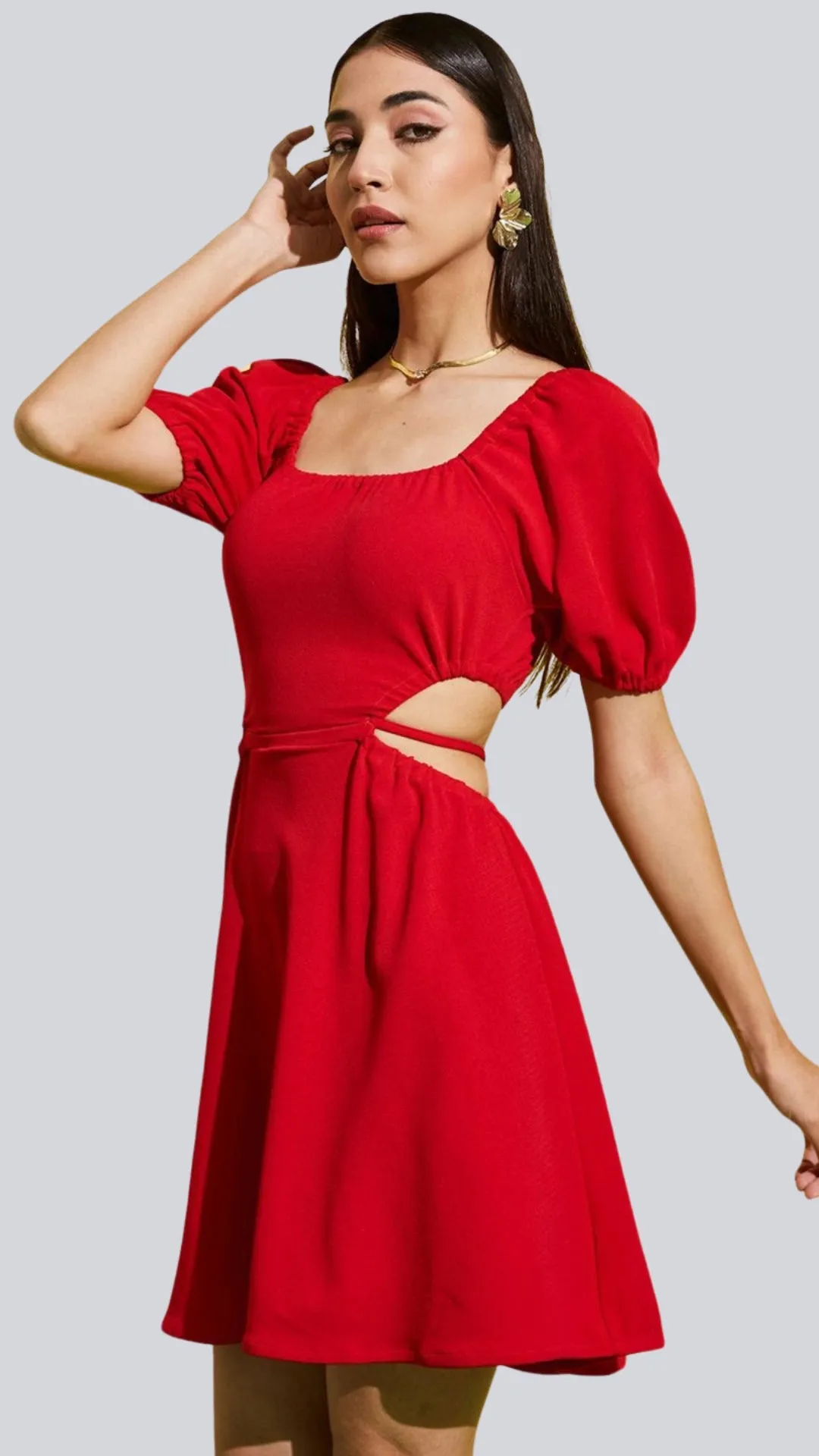Dazzling Lace-Up Back Party Dress