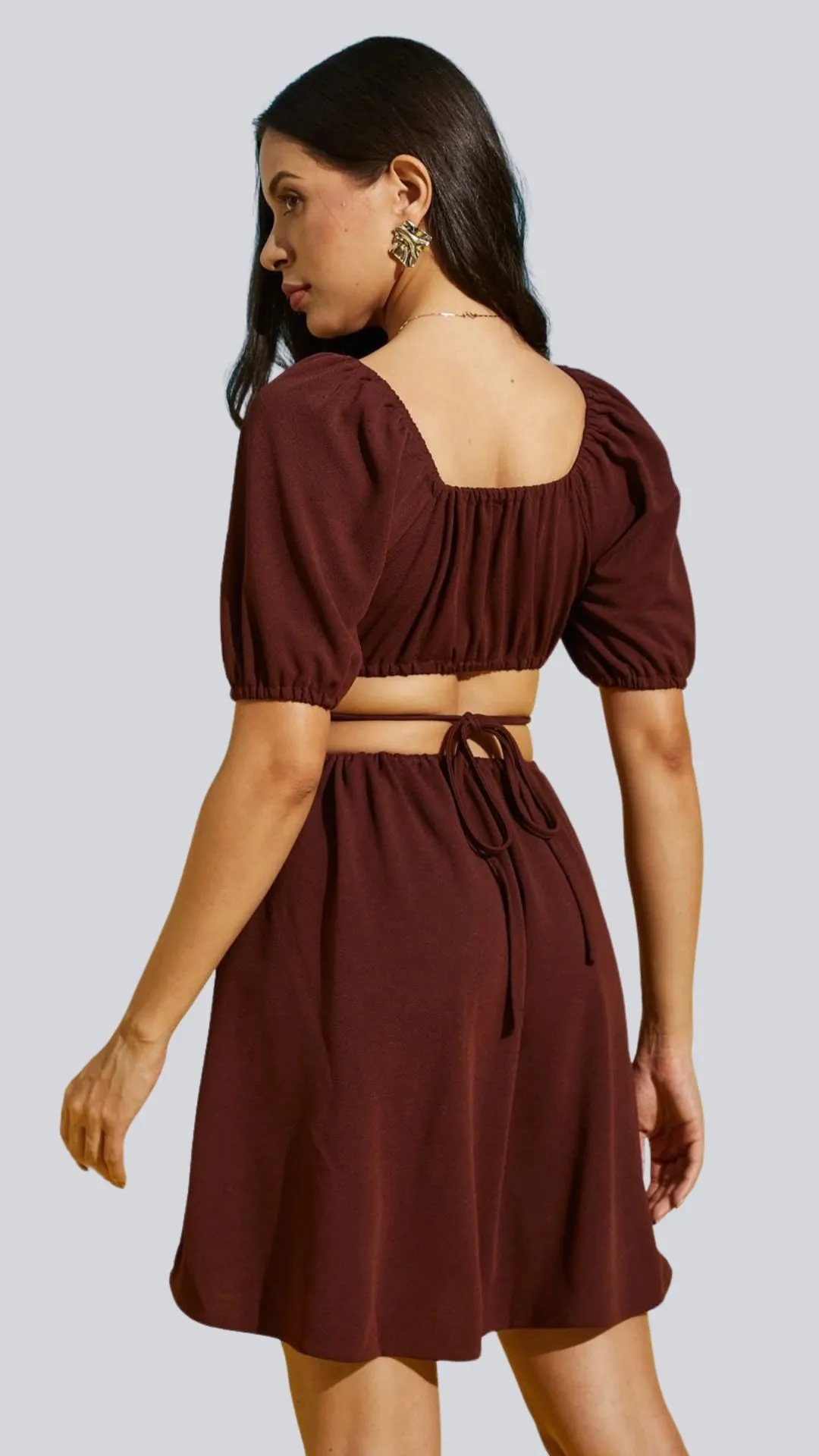 Dazzling Lace-Up Back Party Dress