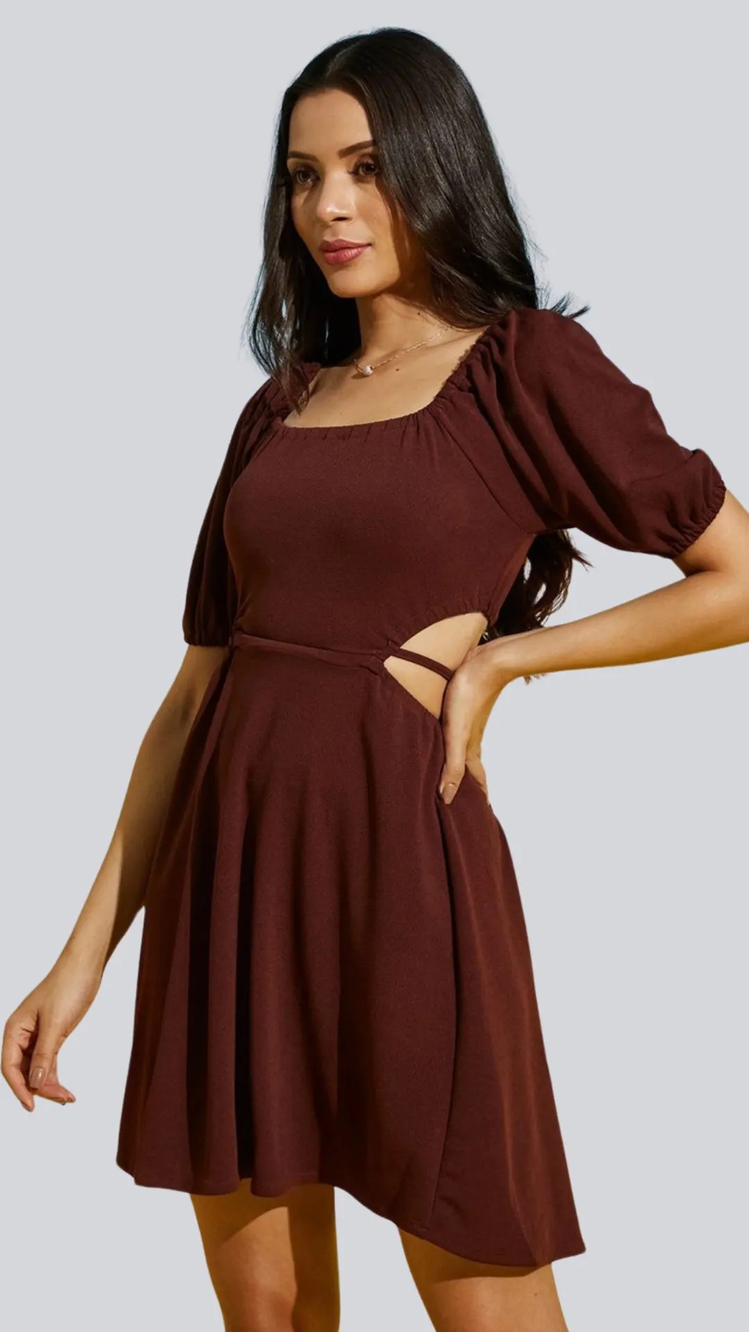 Dazzling Lace-Up Back Party Dress