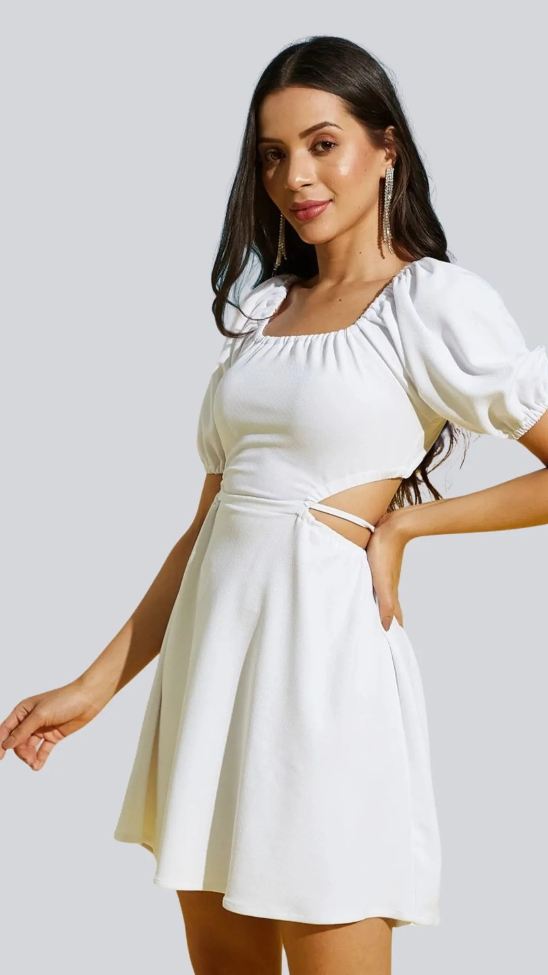 Dazzling Lace-Up Back Party Dress