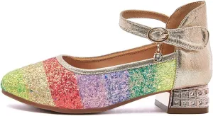 DKZSYIM Little Girl's Adorable Sparkle Mary Jane Wedding Party Princess Party Dress Shoes,Model KM231