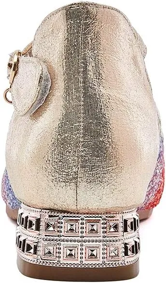 DKZSYIM Little Girl's Adorable Sparkle Mary Jane Wedding Party Princess Party Dress Shoes,Model KM231
