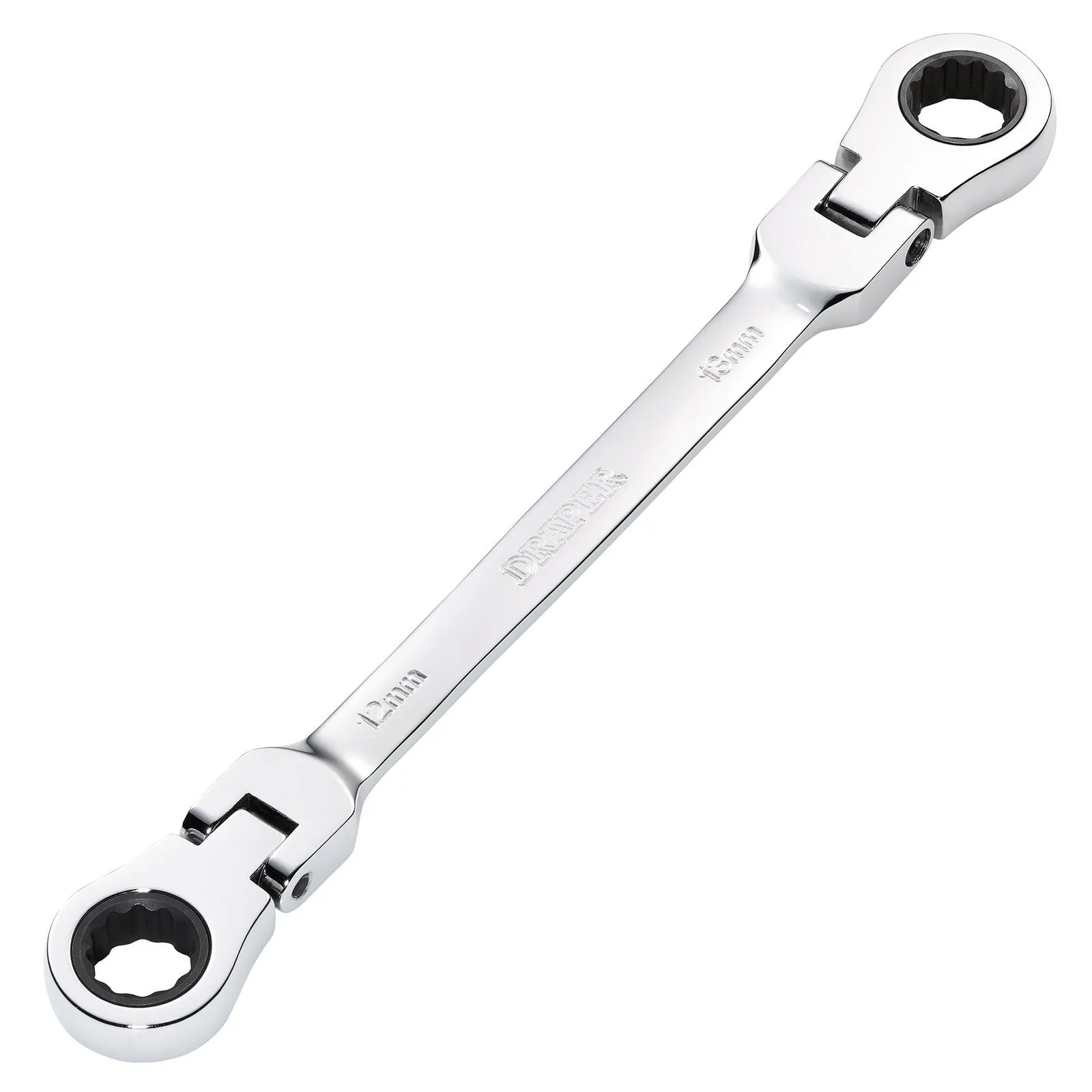 Draper Hi-Torq® Metric Flexible Head Double Ring Ratchet Spanner, 12 X 13mm - 8231FBSMM