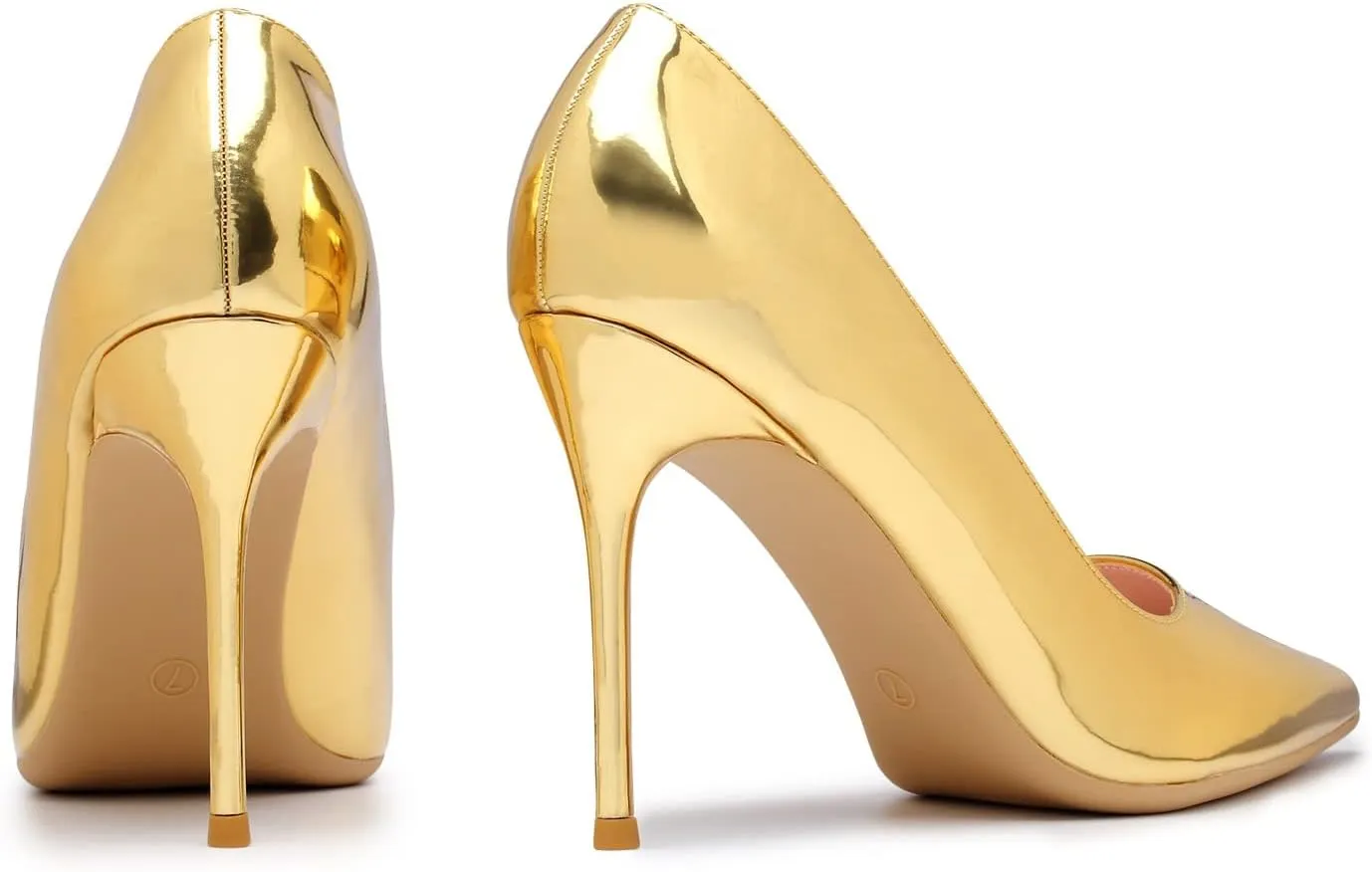 Elisabet Tang High Heels, Womens Pointed Toe Slip on Stilettos Party Wedding Pumps Basic Shoes