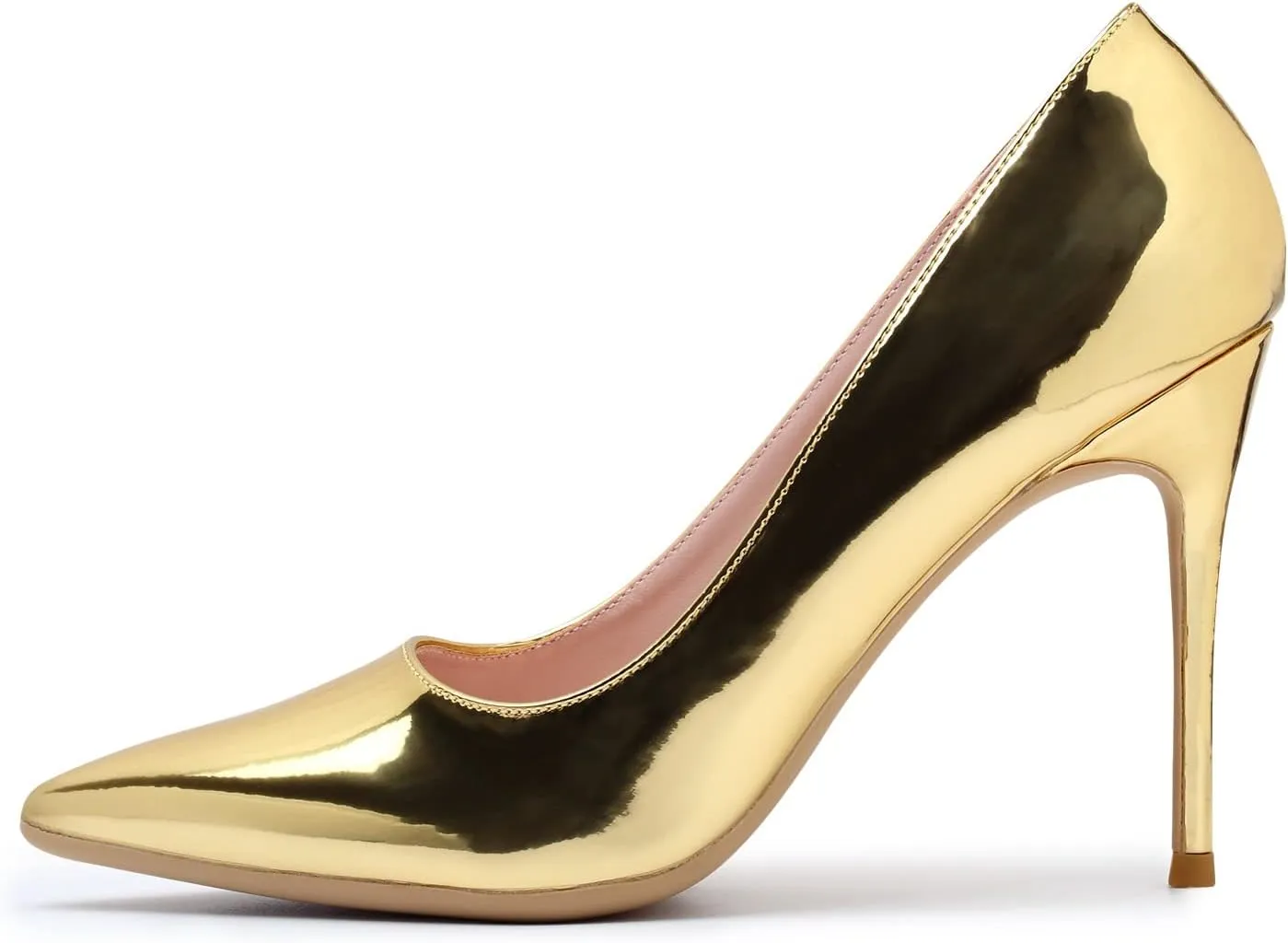 Elisabet Tang High Heels, Womens Pointed Toe Slip on Stilettos Party Wedding Pumps Basic Shoes
