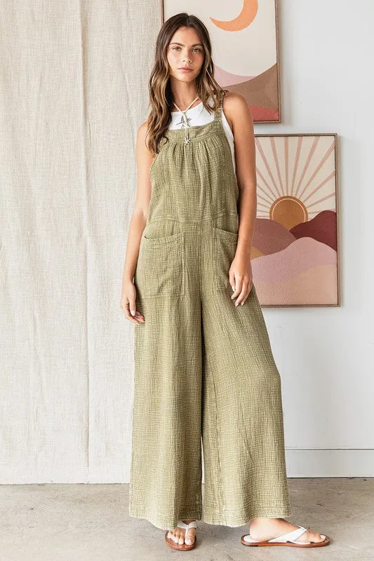 Evelyn Wide Leg Overalls