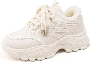 Fashion Women's Chunky Sneakers Lace-Up Platform Sneakers for Women Lightweight and Comfortable Walking Sneakers Casual Dad Shoes