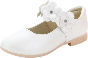 Girls Ballerina Flats Toddler Kids Dress Shoes Flower Baby Shoes Mary Jane Wedding Party Communion Shoes Flower