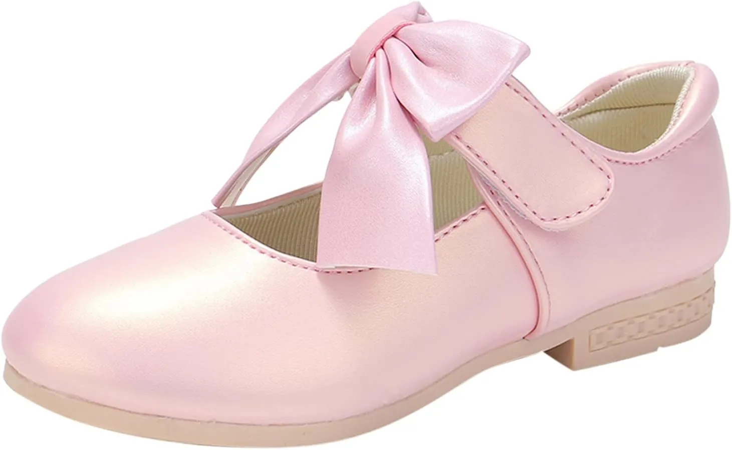 Girls Ballet Shoes Flower Girls Mary Jane Flats with Bow Toddler Dress Shoes Party Wedding Church Shoes for Kids