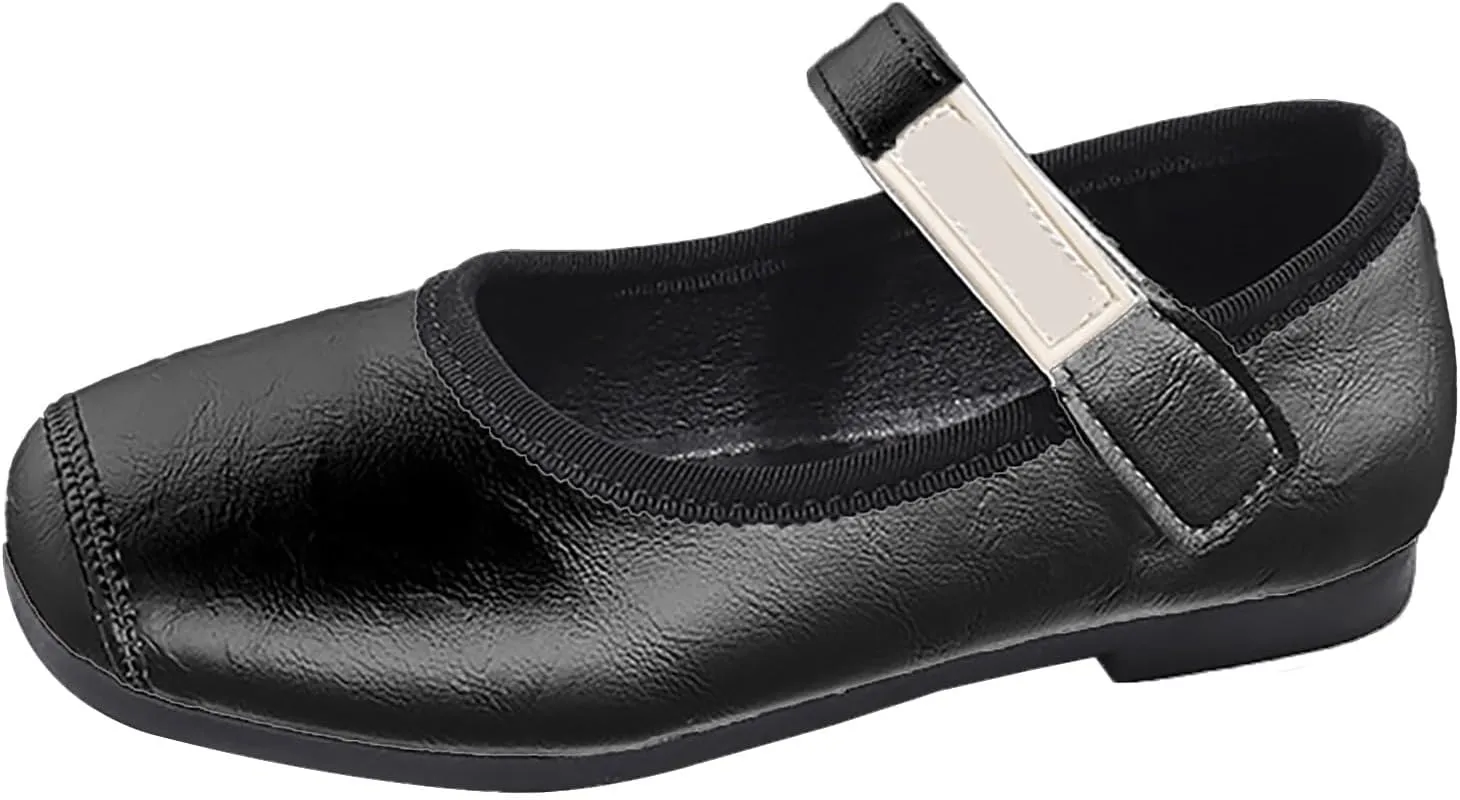 Girls Mary Jane Shoes Toddler Little Girls Dress Shoes Ballet Flats for Wedding Party School Uniform Shoes