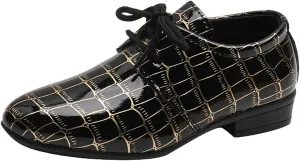 Girls Pointed Toe Dress Shoes Boys Dress Oxford Formal Shoes Toddler Lace Up Loafer Wedding Shoes Leather Shoes