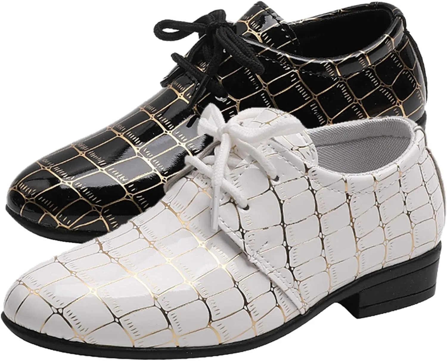 Girls Pointed Toe Dress Shoes Boys Dress Oxford Formal Shoes Toddler Lace Up Loafer Wedding Shoes Leather Shoes