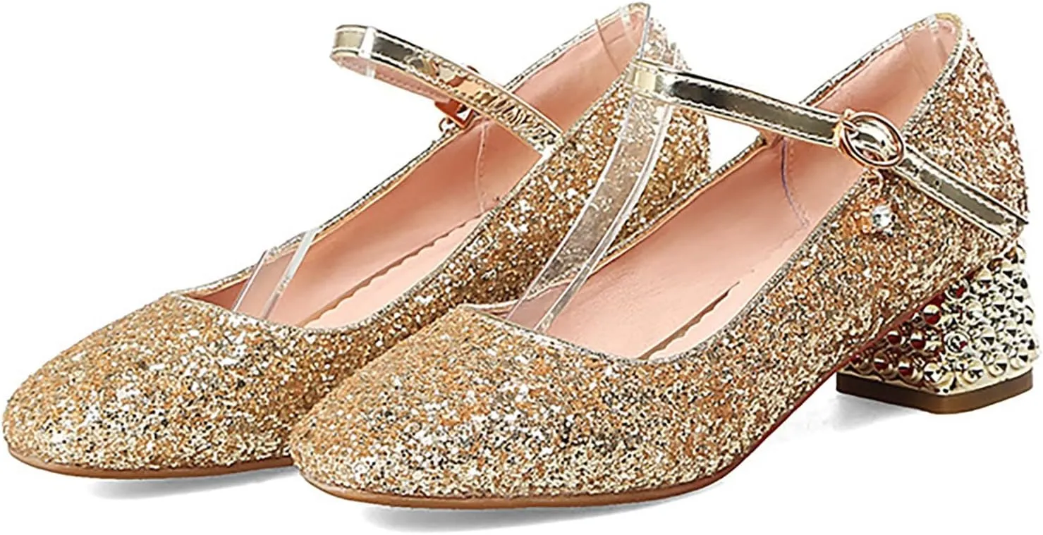 Girls Shoes High Heel Toddler Girls Dress Shoes Sparkle Mary Jane Flower Girls Wedding Birthday Party Prom