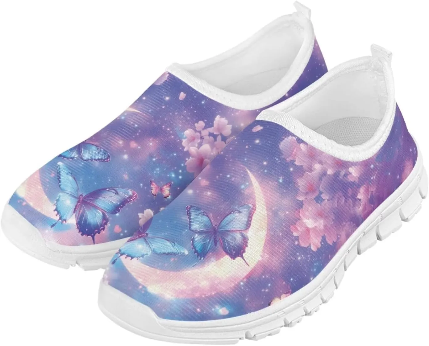Girls Slip On Shoes Cute Sneakers Casual Kids Running Tennis Shoes