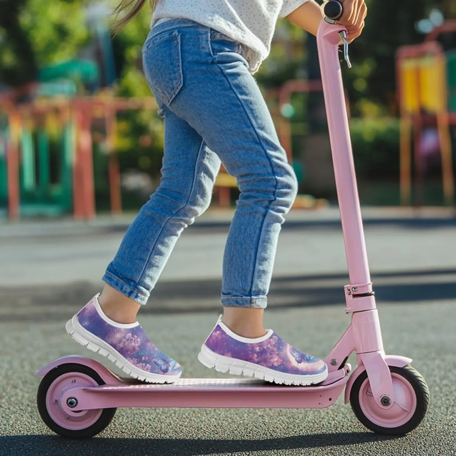 Girls Slip On Shoes Cute Sneakers Casual Kids Running Tennis Shoes