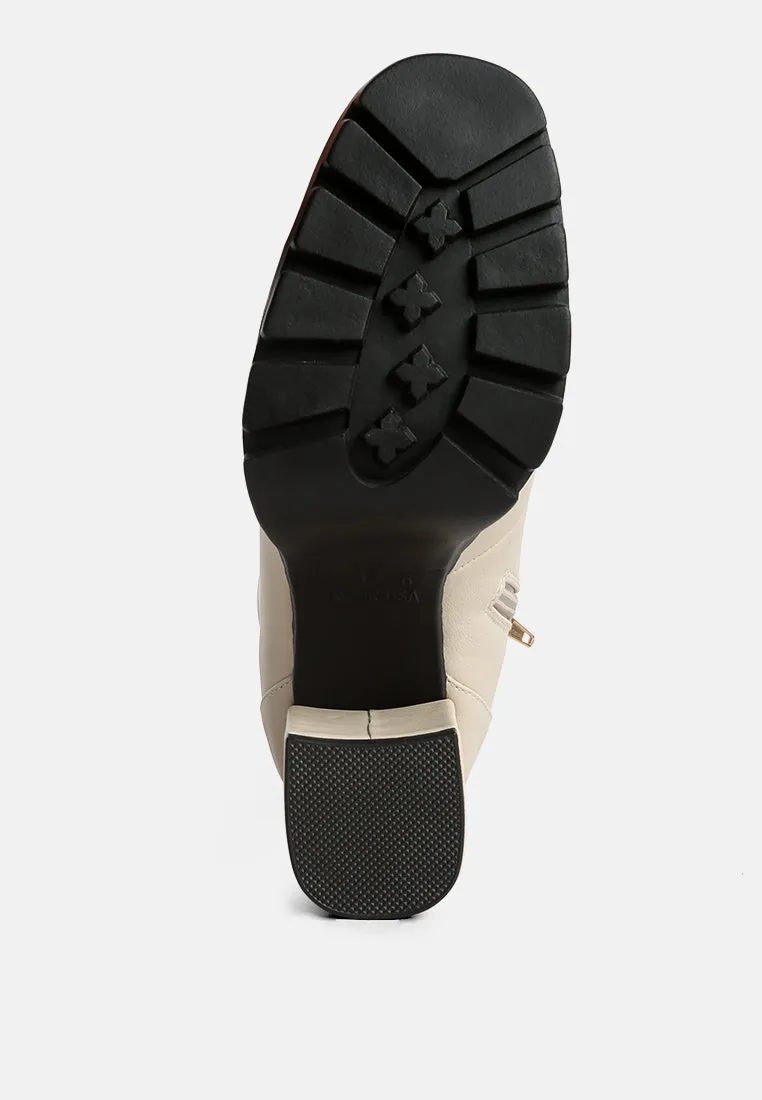 Hamiltons Lace Up Block Heel Boots by London Rag