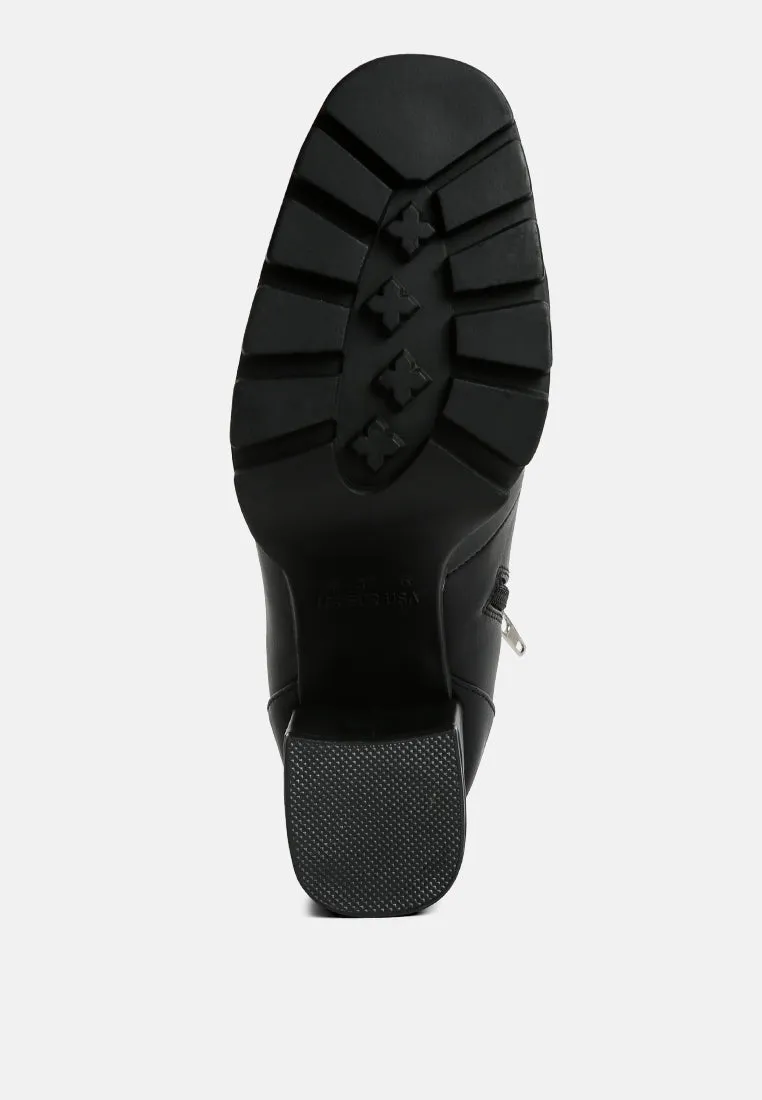 Hamiltons Lace Up Block Heel Boots by London Rag
