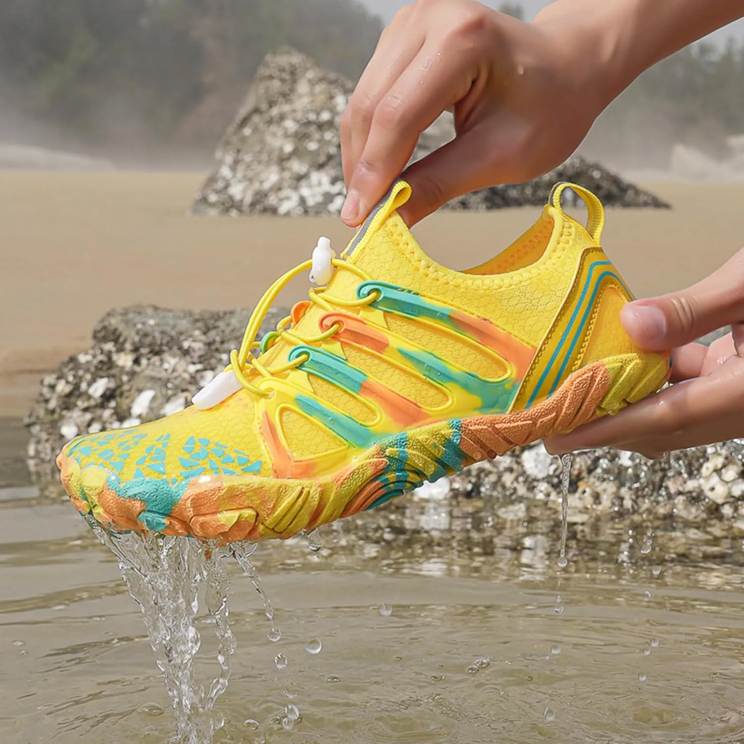 Hiking Footwear Barefoot Water Shoes Women Men Pro-Healthy & Non-Slip Wide Toe Sneakers Quick Dry Lightweight Breathable Running Walking Beach Shoes Boots Unisex
