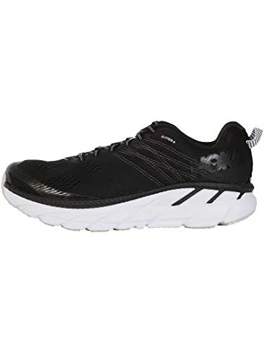 HOKA ONE ONE Clifton 6 men's shoes, Black/White, size 8