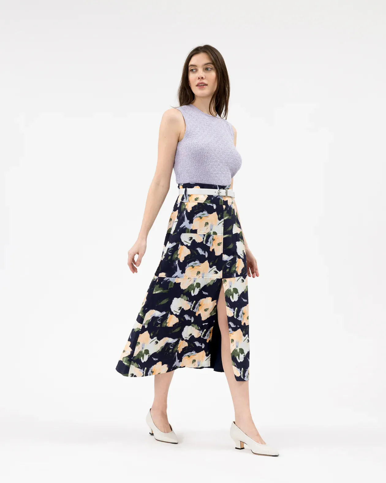 Hudson Skirt (Midnight/Powder Blue Multi)