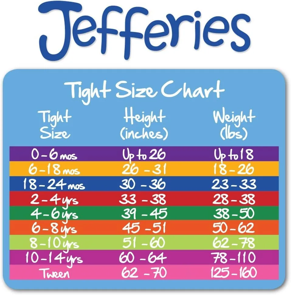 Jefferies Socks Girls School Uniform Adjustable Waist Cotton Dress Tights 3 Pair Pack