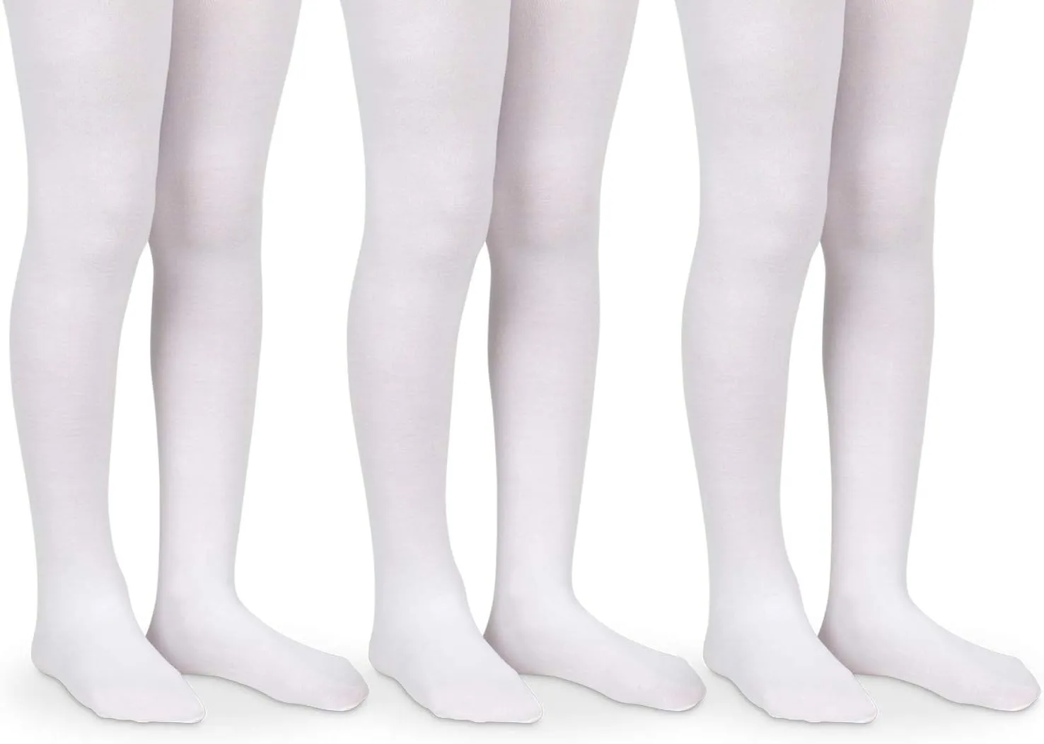 Jefferies Socks Girls School Uniform Adjustable Waist Cotton Dress Tights 3 Pair Pack