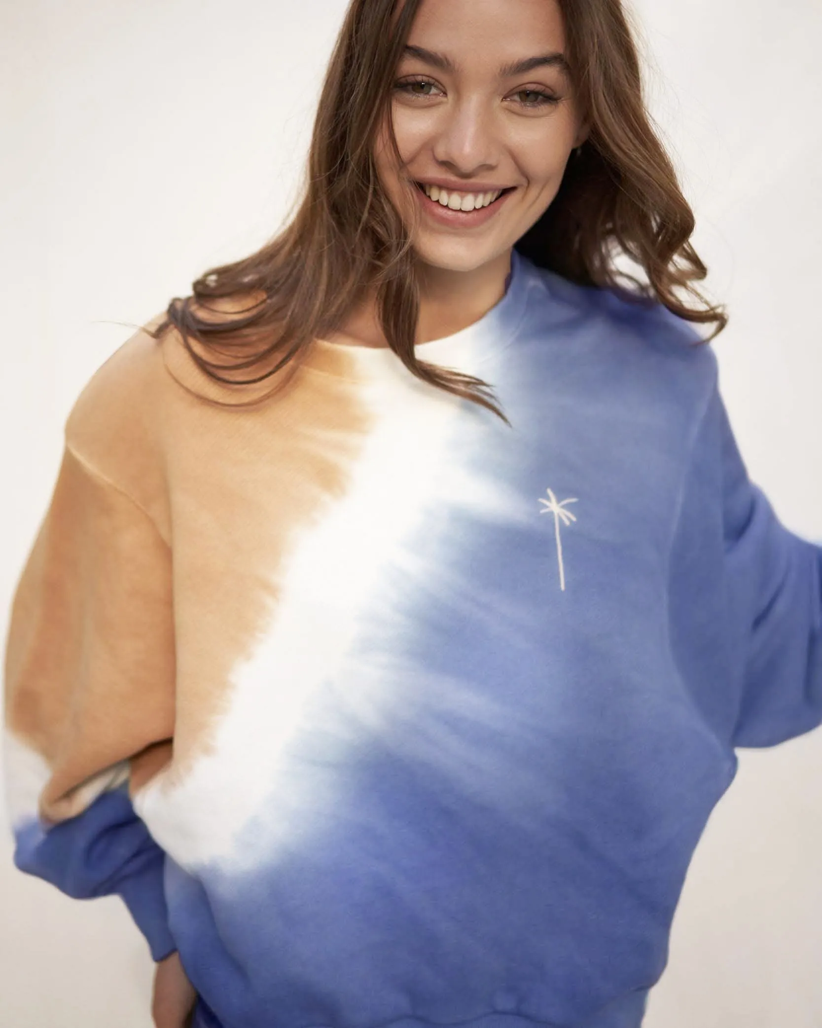 Jersey L. A. Sweatshirt - A18SW - Embroidered Palm Tie & Dye