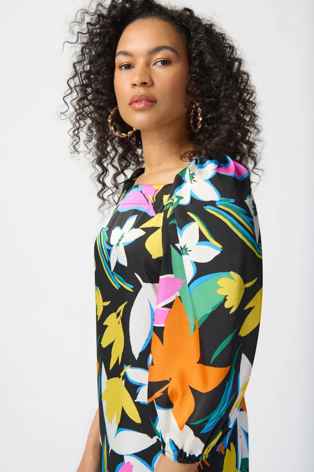 Joseph Ribkoff Dress 241251 Black/Multi