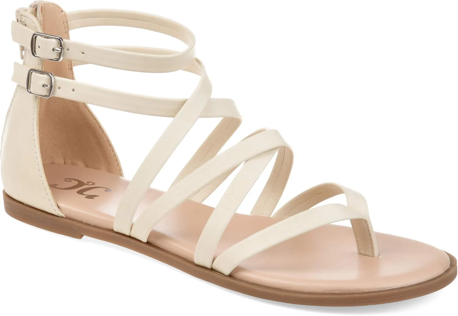 Journee Womens Zailie Tru Comfort Foam Flat Sandals