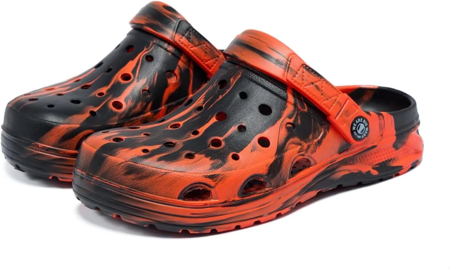 Kids Boys&Girls Black Camouflage Clogs Children's Beach Shoes Classic Marbled Tie Dye Clog Little Kid